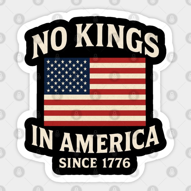 No-Kings-In-America Sticker by Creatifly Graphic Tees